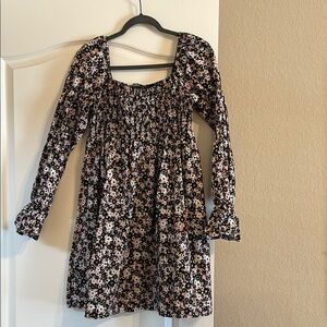 Floral Black and Pink Dress